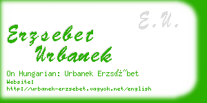 erzsebet urbanek business card